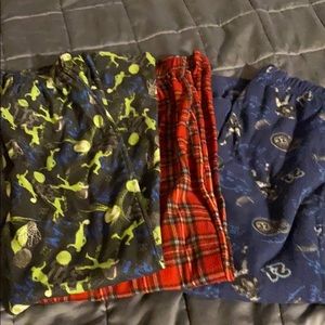 Lot of 3 boys fleece jammie pants